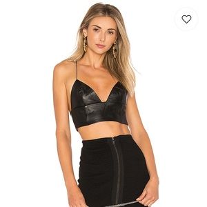 CAMI NYC leather bralette